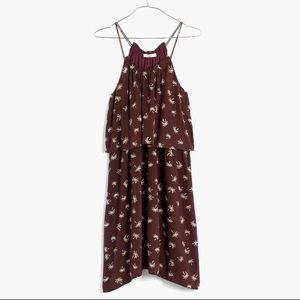 Madewell Silk Overlay Dress in Palm